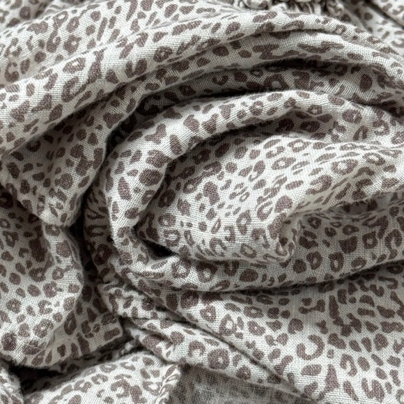 Rails Angelina Dress Sand Cheetah Shirred Waist Mini Dress Cap Sleeve Size XS - Picture 10 of 15